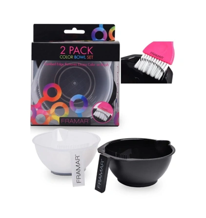 Framar 2-pack Coloring Bowls Black & Clear (2db Hajfestő tál fehér és fekete) (SKU: 91008) főképe